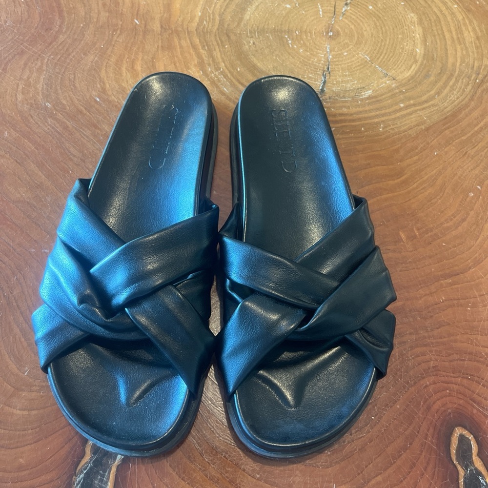 Black Slide Sandals